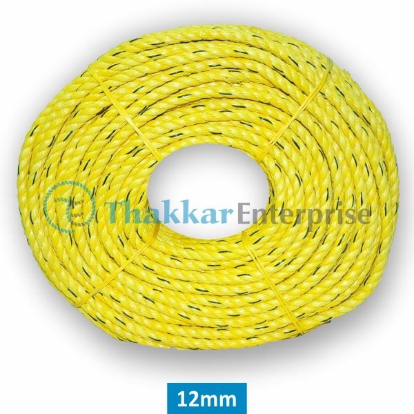 Rope Yellow B Quality – 2 mm to 40 mm 220 Meter Coil