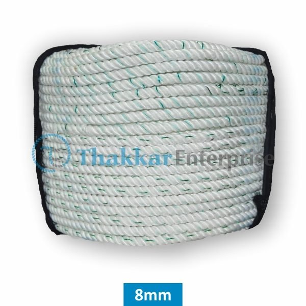 White Polyester Rope – 6 mm to 25 mm Rope Coil Packing