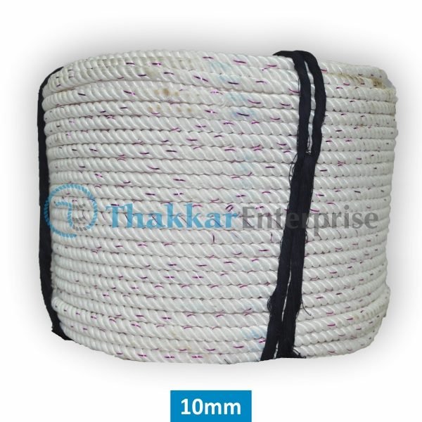 White Polyester Rope – 6 mm to 25 mm Rope Coil Packing