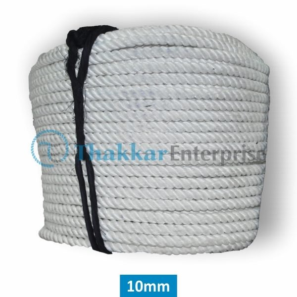 White Polyester Rope – 6 mm to 25 mm Rope Coil Packing