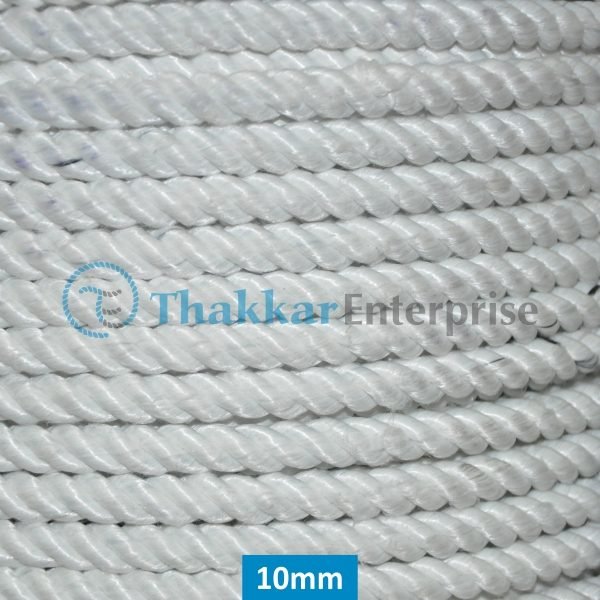 White Polyester Rope – 6 mm to 25 mm Rope Coil Packing