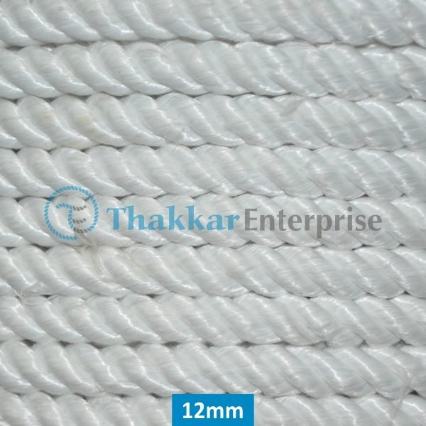 White Polyester Rope – 6 mm to 25 mm Rope Coil Packing